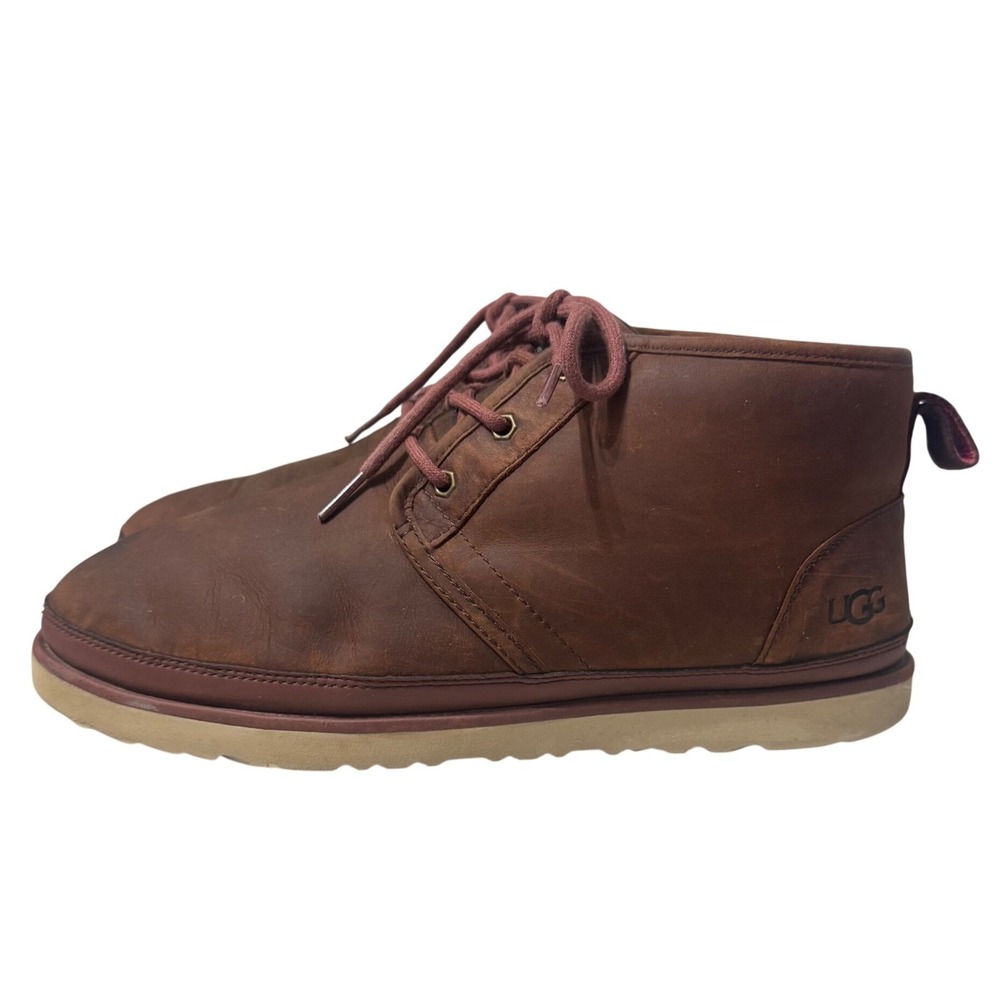 UGG Neumel Waterproof Boots Mens 12 Brown Leather Lace Up 1017254